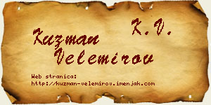 Kuzman Velemirov vizit kartica